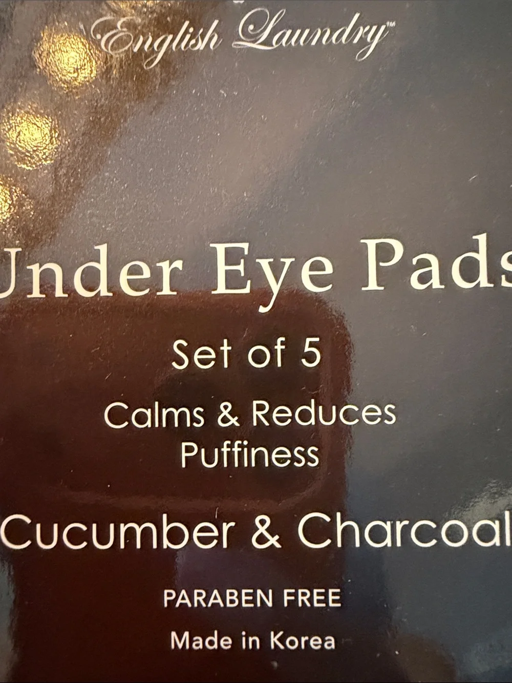 English Laundry Black Under Eye Pads – Cucumber & Charcoal Sealed 5 pack